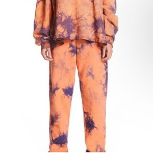 I.AM.GIÀ tie dye sweat pants ; light orange and purple ; size XS
